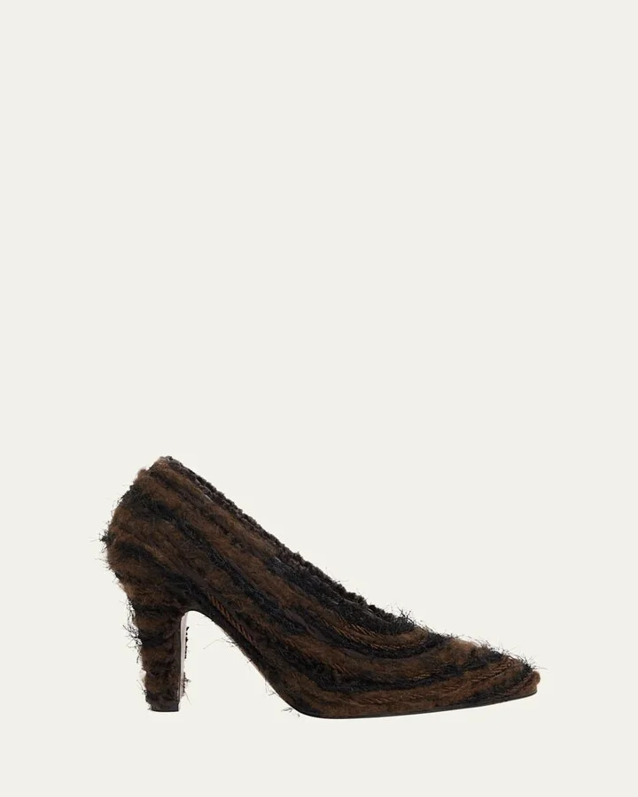 Prudens Fuzzy Fabric Pumps