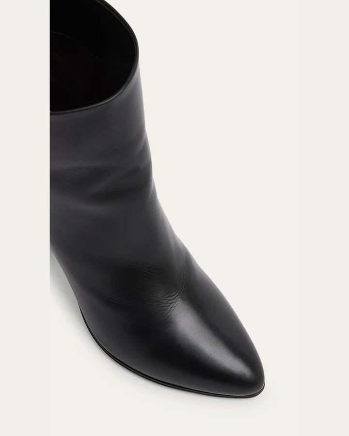 Prudens Leather Stiletto Ankle Booties - Image 2