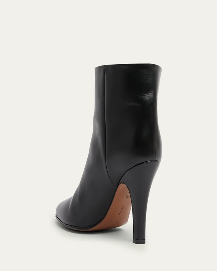 Prudens Leather Stiletto Ankle Booties - Image 6