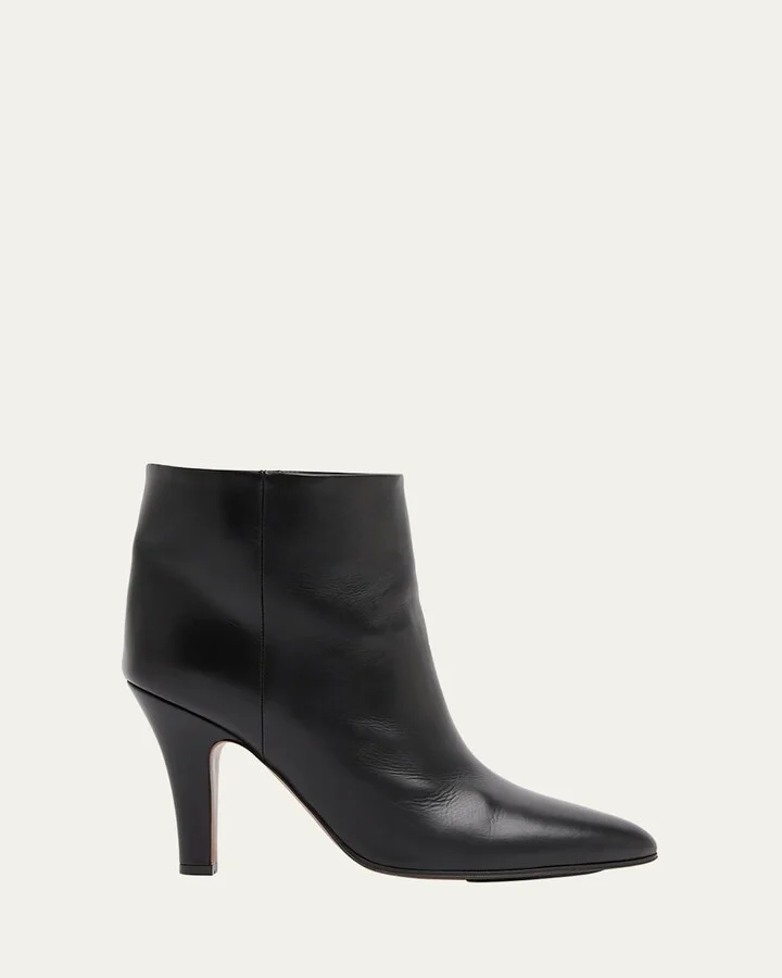 Prudens Leather Stiletto Ankle Booties