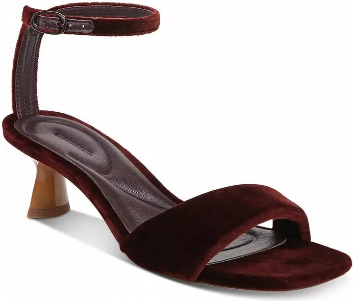 Prue Open Toe Sandal In Pinot Velvet