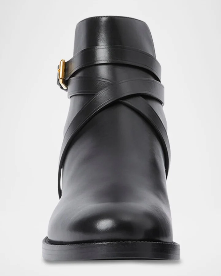 Pryle Equestrian Check Ankle Booties - Image 3