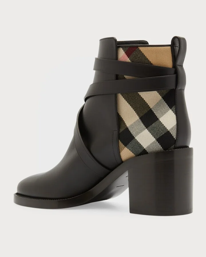 Pryle Equestrian Horse Check Ankle Booties - Image 3