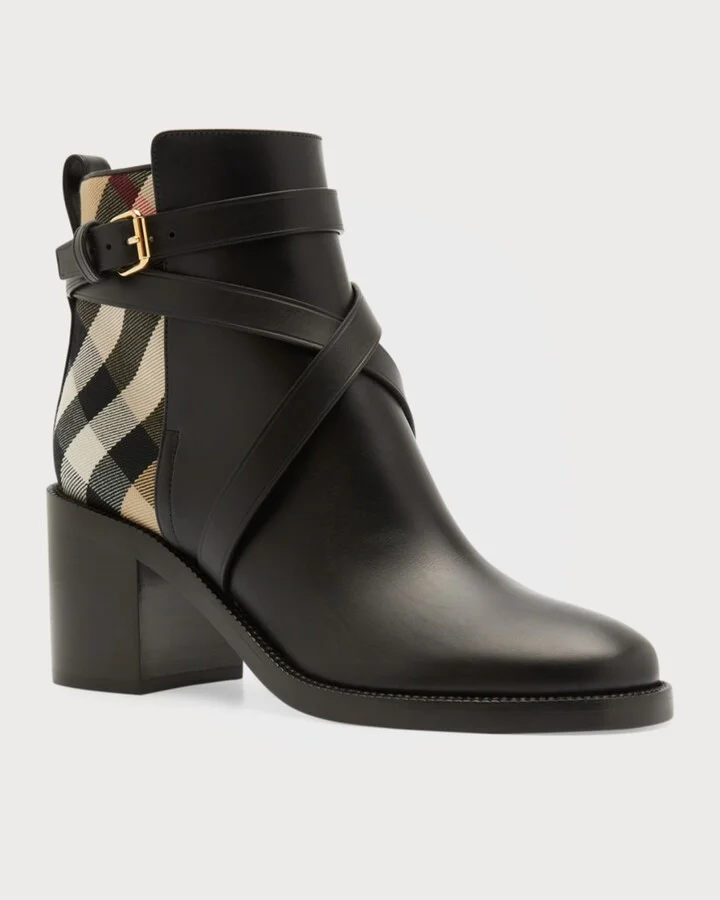 Pryle Equestrian Horse Check Ankle Booties - Image 10