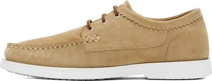PS by Paul Smith Beige Pebble Boat Shoes - Image 3