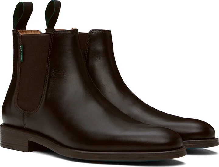 PS by Paul Smith Brown Cedric Leather Boots - Image 4