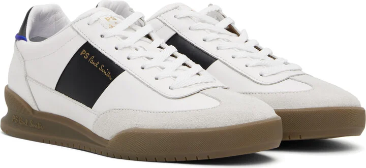 PS by Paul Smith White & Black Leather Dover Sneakers - Image 4