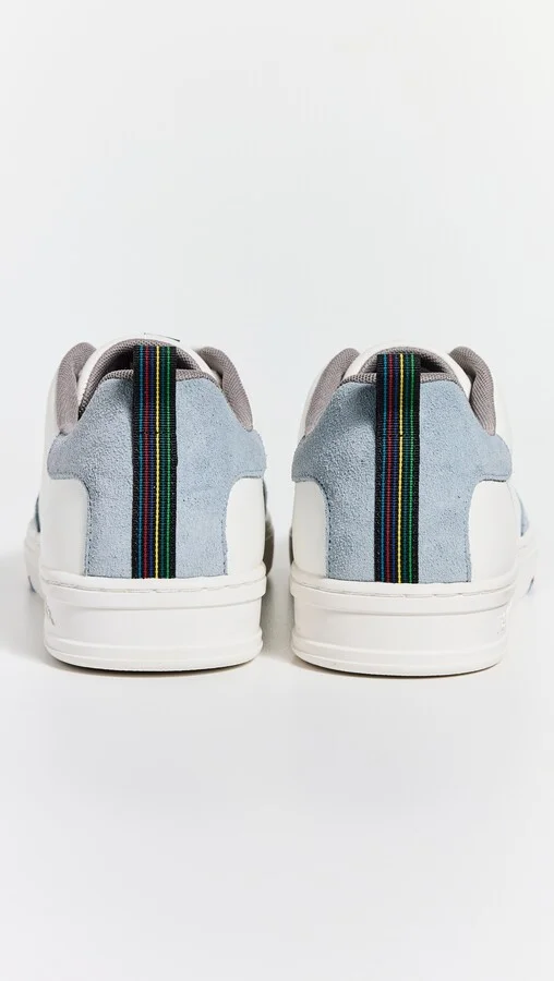 PS Paul Smith Shoe Cosmo White Light Blue Toe Sneakers - Image 5