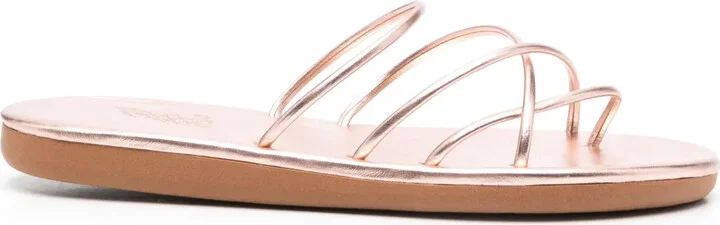 Pu slip-on leather sandals