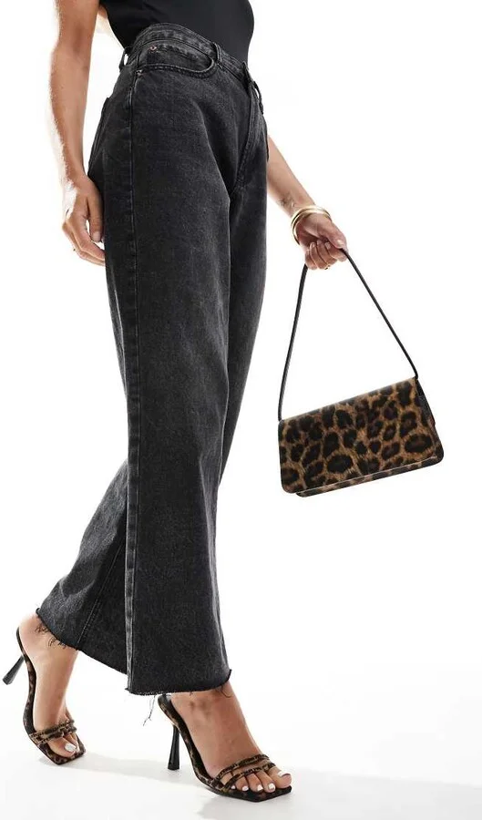 Public Desire Jericho embellished barely there mid heel sandals in leopard print - Image 4