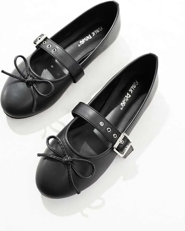 Public Desire Madelyn ballet flats in black - Image 2