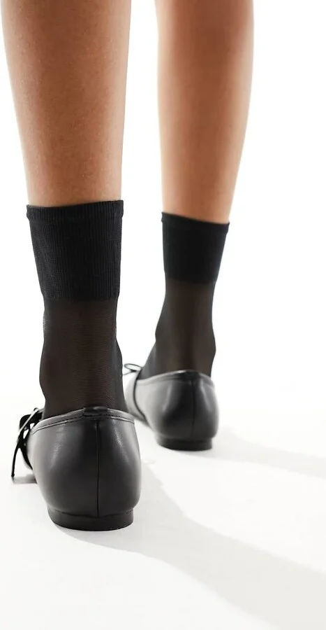 Public Desire Madelyn ballet flats in black - Image 3
