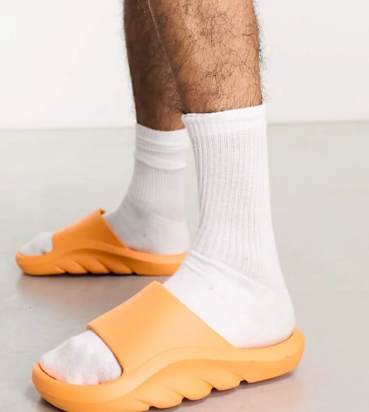 Public Desire Man pool sliders in orange