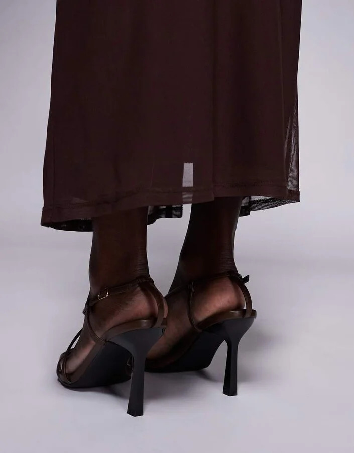 Public Desire Marie strappy mid heeled sandals - Image 4