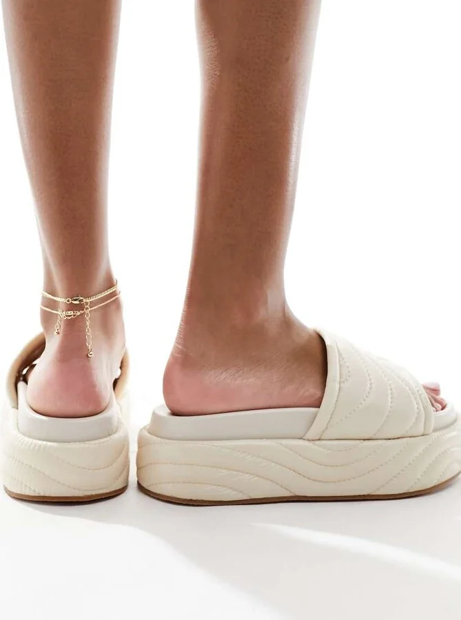 Public Desire Mylo flatform slides in stone - Image 3