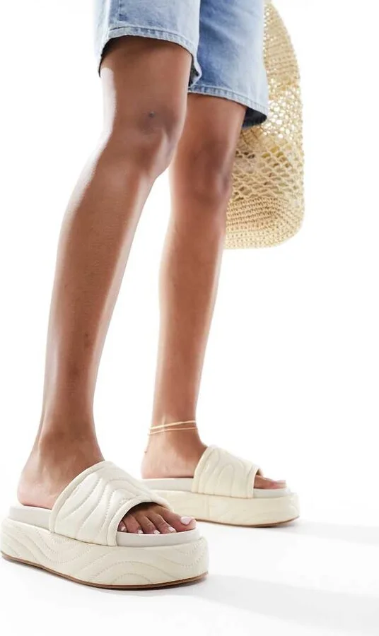 Public Desire Mylo flatform slides in stone