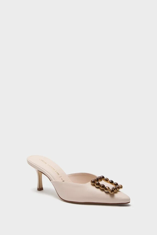 Puff Cream Leather Ave Mules