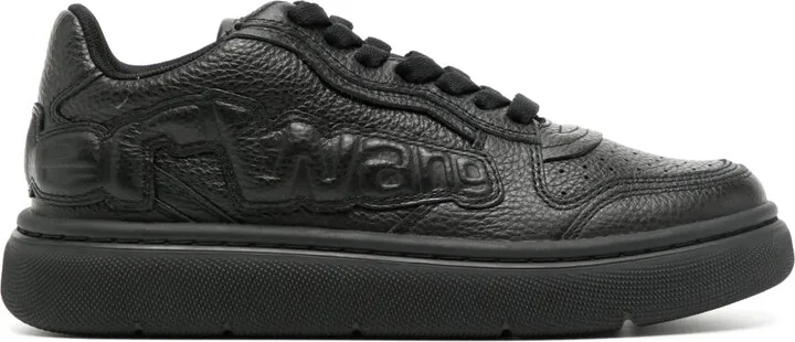 Puff logo-embossed sneakers