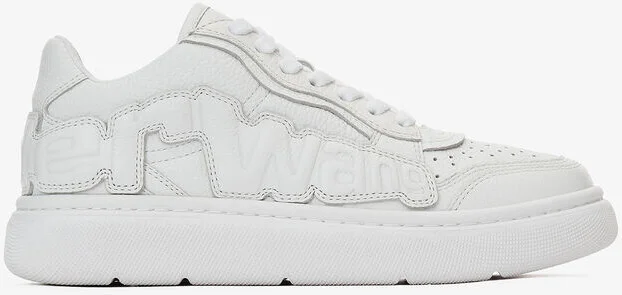 Puff Pebble Leather Sneaker With Logo