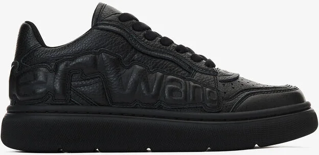Puff Pebble Leather Sneaker With Logo