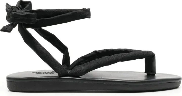 Puffy Lace-Up Sandals