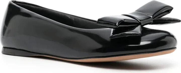 Puffy leather ballerina pumps - Image 2