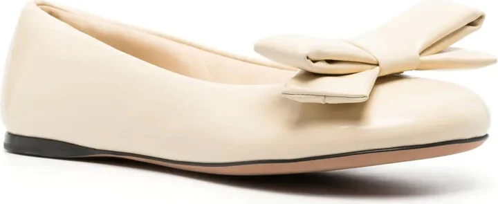 Puffy leather ballerina shoes - Image 2