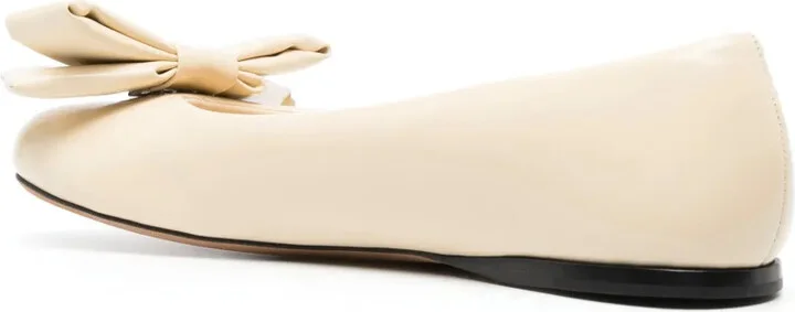 Puffy leather ballerina shoes - Image 3