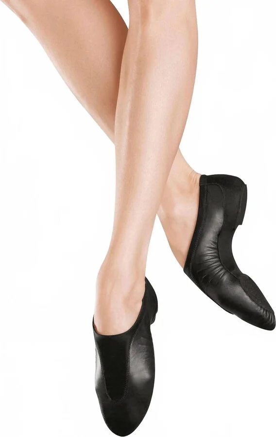 Pulse Leather Jazz Shoes In Black Leather