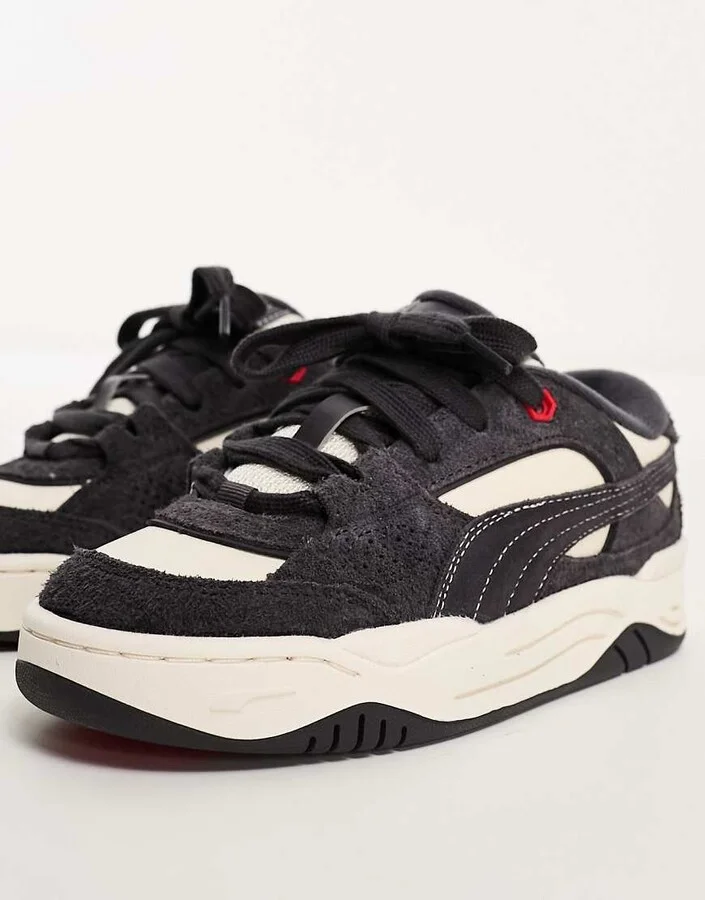 PUMA-180 corduroy sneakers in gray and black - Image 3