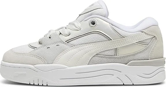 PUMA 180 Women's Lace up casual Shoes Vapor Gray/Puma White : 5.5 B - Medium, Leather - Image 5
