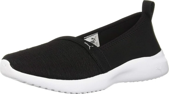 PUMA Adelina Women's Shoes Puma Black/Puma Silver : 6 B - Medium, Textile - Image 2