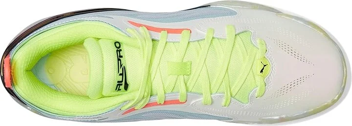 PUMA All-Pro Nitro Elite Basketball Shoess Men's Basketball Shoes Light Aqua/Yellow Alert : 9.5 D - Medium, Synthetic - Image 2