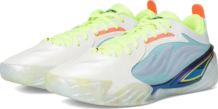 PUMA All-Pro Nitro Elite Basketball Shoess Men's Basketball Shoes Light Aqua/Yellow Alert : 9.5 D - Medium, Synthetic