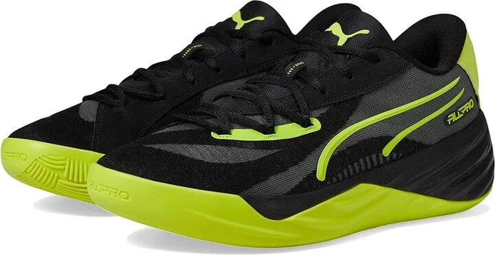 PUMA All-Pro Nitro Men's Shoes Puma Black/Green Glare : 7 D - Medium, Synthetic/Textile