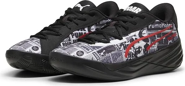 PUMA All-Pro Nitro Men's Shoes Puma Black/Puma White/For All Time Red : 8 D - Medium, Synthetic/Textile
