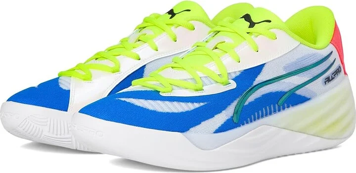 PUMA All-Pro Nitro Men's Shoes Puma White/Yellow Alert/Pink Alert : 9 D - Medium, Synthetic/Textile