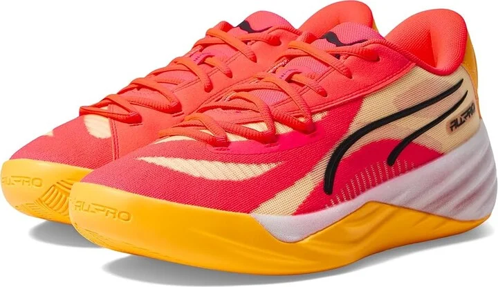 PUMA All-Pro Nitro Men's Shoes Sunset Glow/Sun Stream/Puma Black : 11.5 D - Medium, Synthetic/Textile