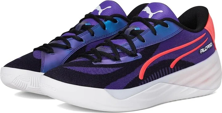 PUMA All-Pro Nitro Men's Shoes Team Violet/PUMA Black/Pink Alert : 8.5 D - Medium, Synthetic/Textile