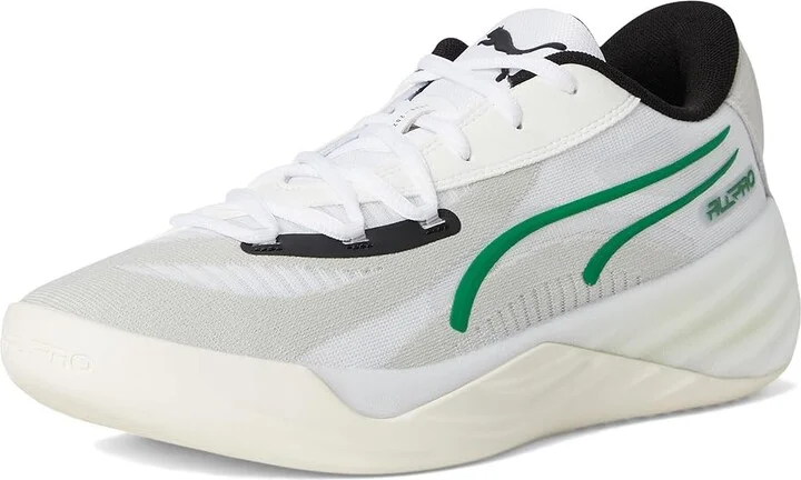 PUMA All-Pro Nitro Men's Shoes Warm White/Glacial Gray/Archive Green : 8 D - Medium, Synthetic/Textile - Image 5