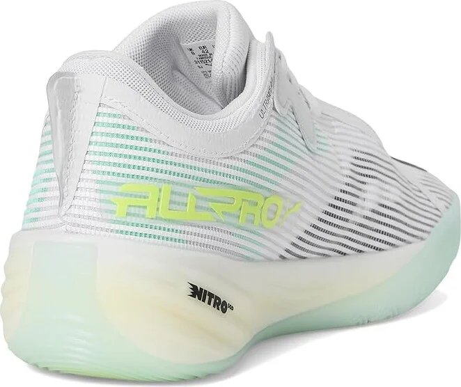 PUMA All-Pro Nitro Men's Shoes White/Mint Melt : 14 D - Medium, Synthetic/Textile - Image 4