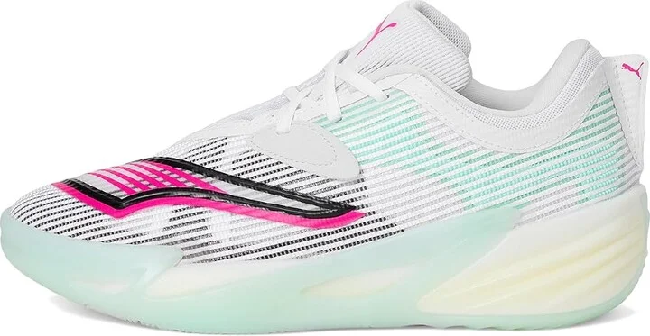 PUMA All-Pro Nitro Men's Shoes White/Mint Melt : 14 D - Medium, Synthetic/Textile - Image 6