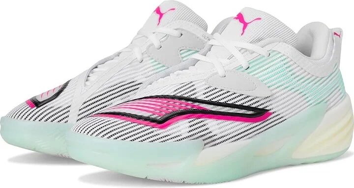 PUMA All-Pro Nitro Men's Shoes White/Mint Melt : 14 D - Medium, Synthetic/Textile
