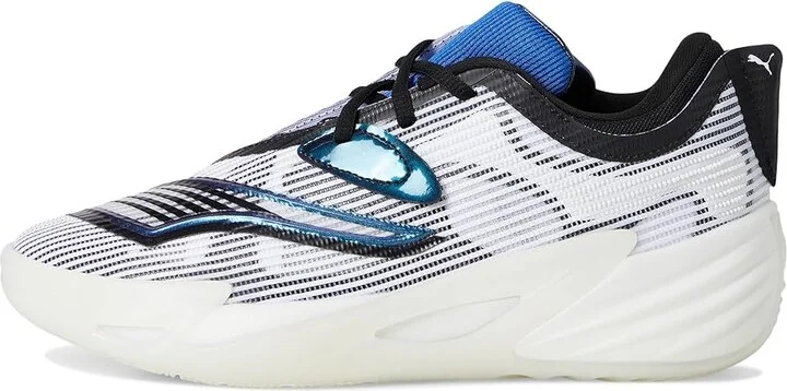 PUMA All-pro Nitro Shammgod Basketball Shoes Men's Basketball Shoes White/Black : 8 D - Medium, Suede - Image 6
