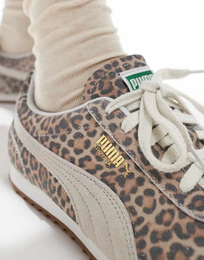 PUMA Arizona sneakers in all over leopard print - Image 4