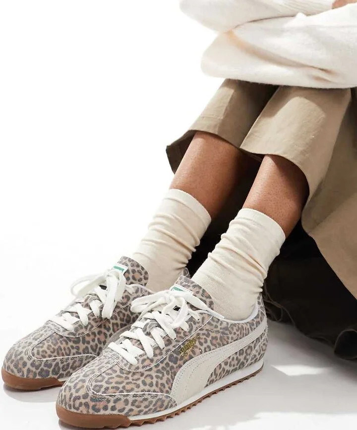 PUMA Arizona sneakers in all over leopard print