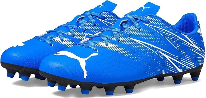PUMA Attacanto Firm, Artificial Ground Soccer Cleats Men's Soccer Shoes Bluemazing/Puma White : 11 D - Medium, Synthetic