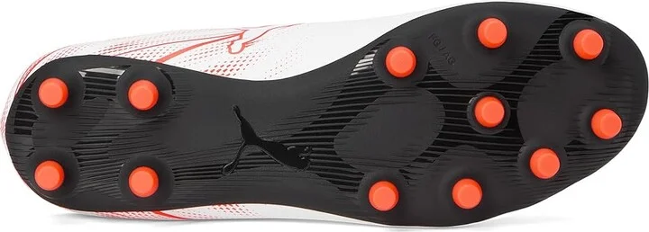 PUMA Attacanto Firm, Artificial Ground Soccer Cleats Men's Soccer Shoes Puma White-Glowing Red : 9 D - Medium - Image 3