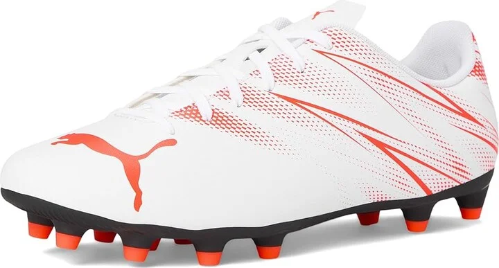 PUMA Attacanto Firm, Artificial Ground Soccer Cleats Men's Soccer Shoes Puma White-Glowing Red : 9 D - Medium - Image 5