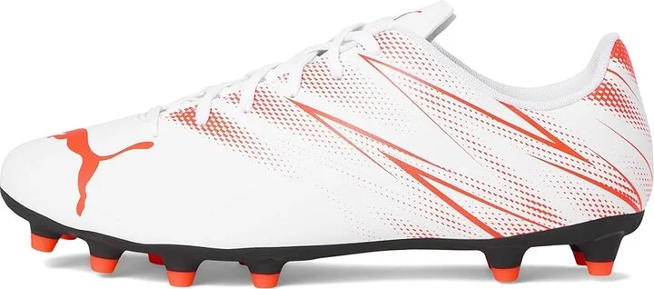 PUMA Attacanto Firm, Artificial Ground Soccer Cleats Men's Soccer Shoes Puma White-Glowing Red : 9 D - Medium - Image 6
